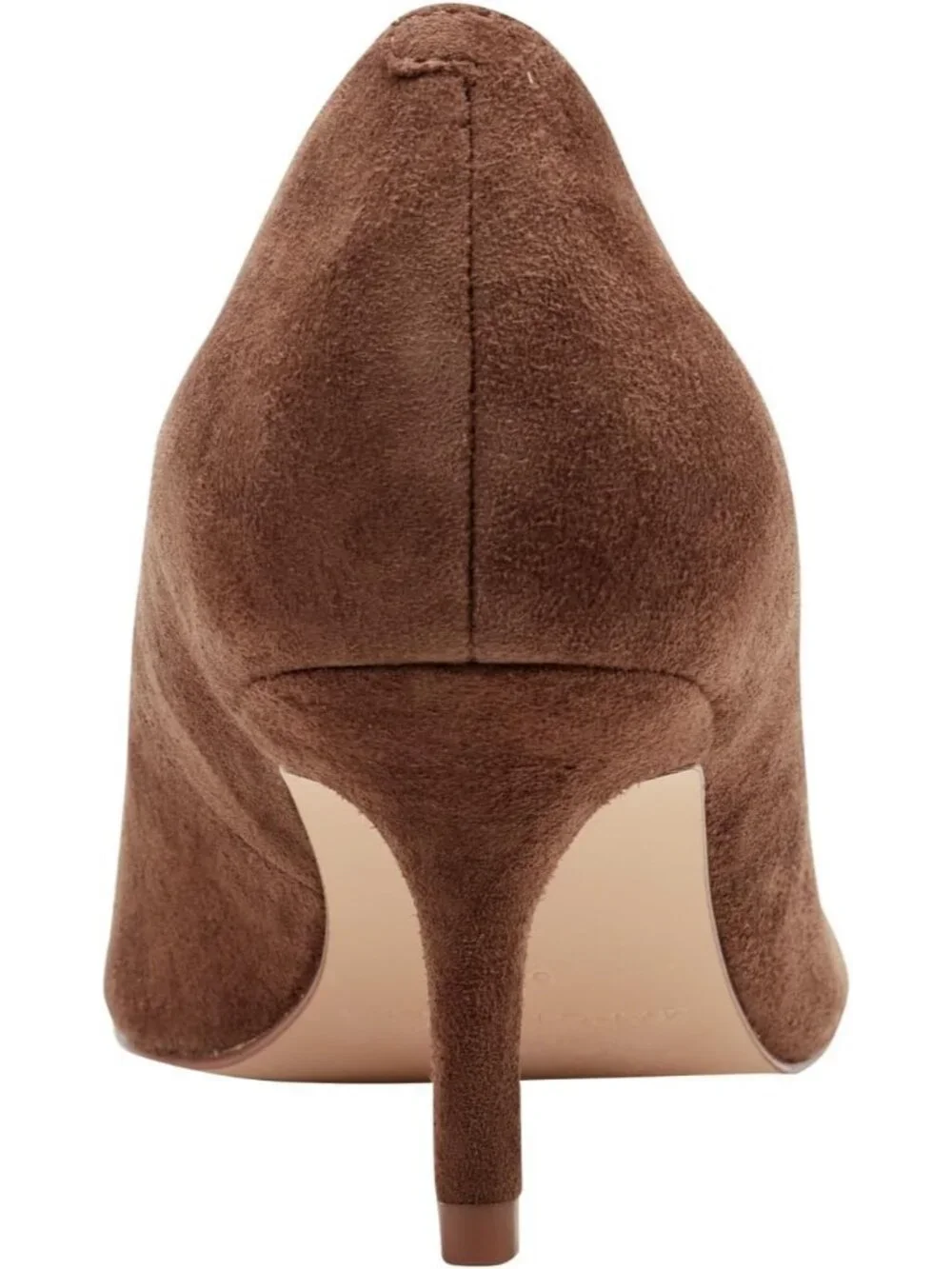 Women's Medium Natural Suede Pointed Toe Alola Casual Pumps Pull On Heel Shoes